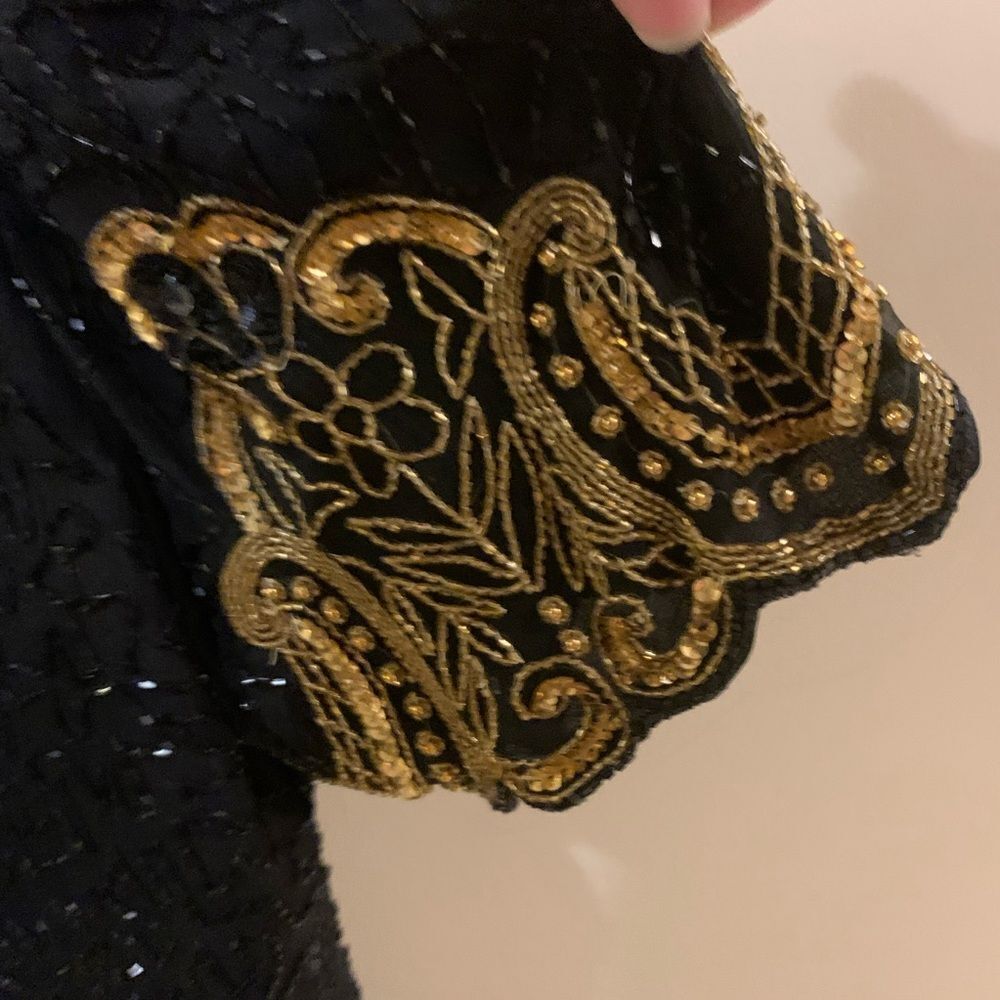 Vintage LAURENCE KAZAR LSequin Beaded Blouse - Picture 5 of 12